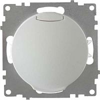 Розетка с заземлением без рамки OneKeyElectro Florence 1-м. крышка шторки белый картинка